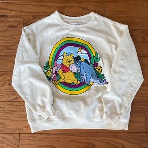Winnie The Pooh 90’s Y2K Plush Rainbow Sweatshirt